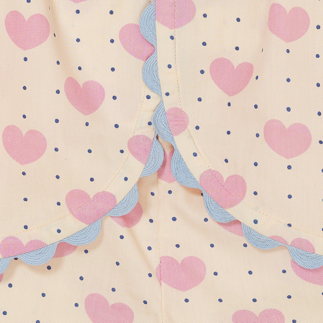 Copenhagen Colors, Heart & Dots Blouse w Short Set