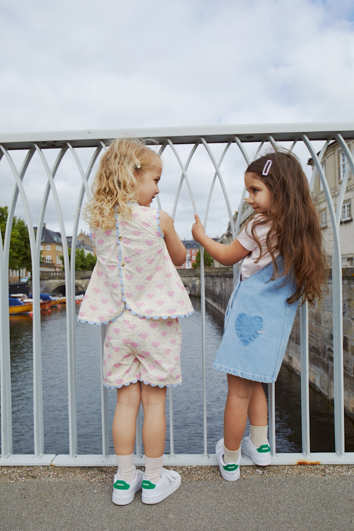 Copenhagen Colors, Heart & Dots Blouse w Short Set