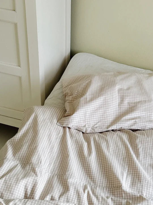 Classic Adult Bedding, Beige Gingham