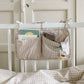 Lalaby, Bedside Pocket, Beige Gingham, Organic