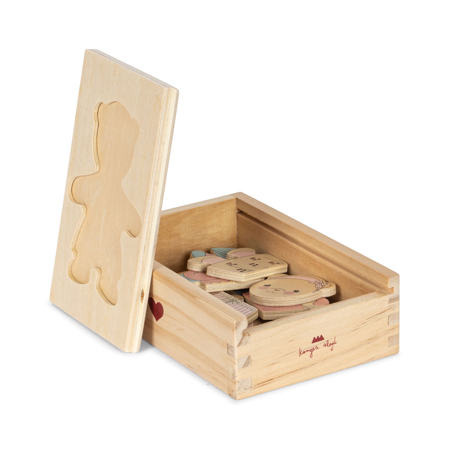 Konges Sløjd, Wooden Teddy Dress Up Puzzle, Fsc™ Certified