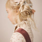 Snap Turtleneck, Calico Print, Rosewood. 100% Organic Pima Cotton