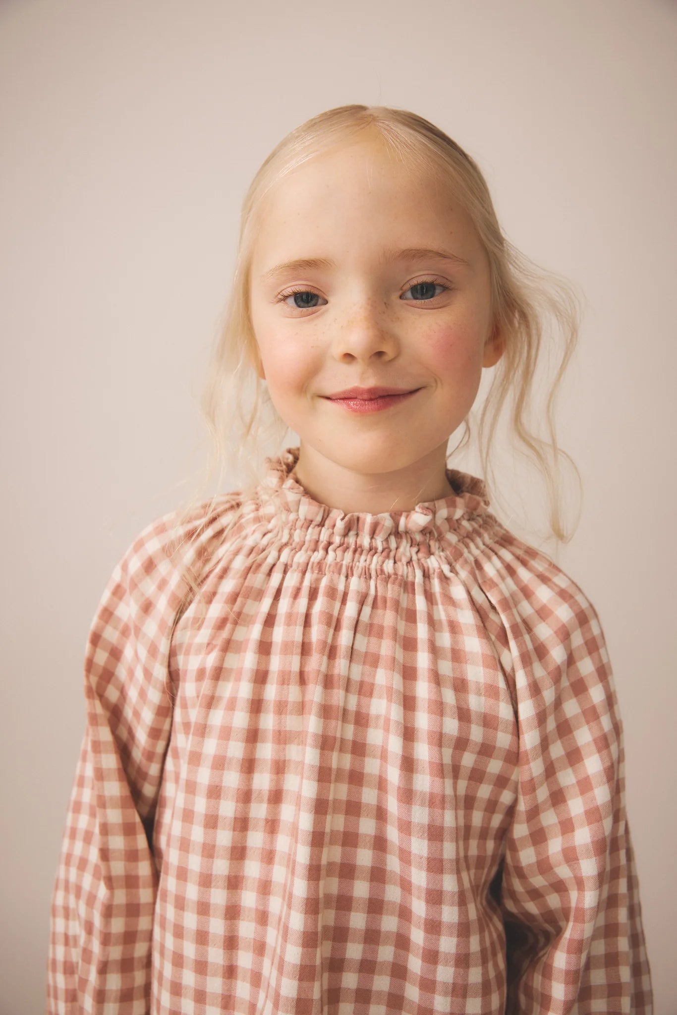 Imelda Blouse, Gingham, Cherry