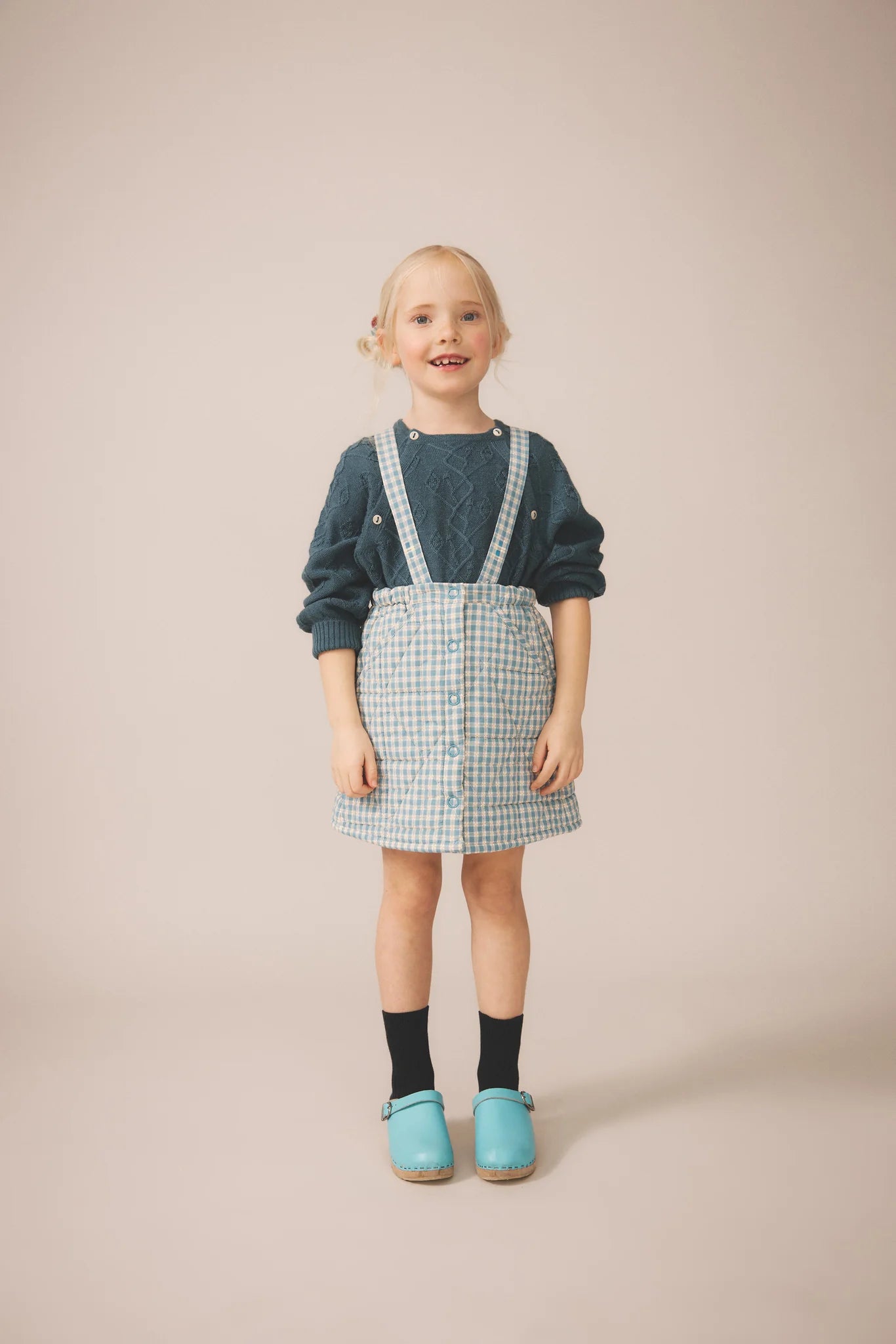 Harlyn Pinafore, Gingham, Oasis
