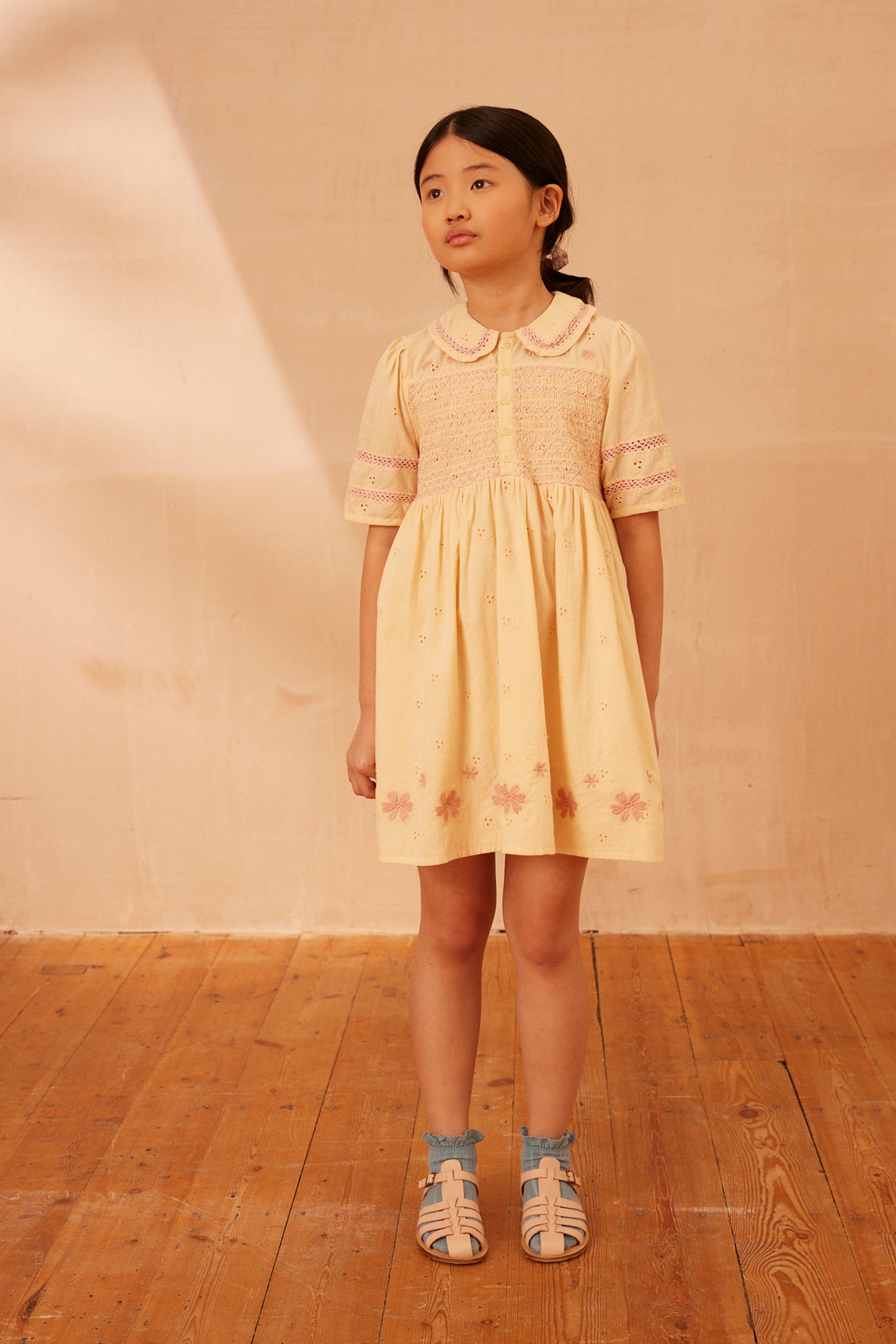 Apolina, Lucie Dress, Milk, Broderie