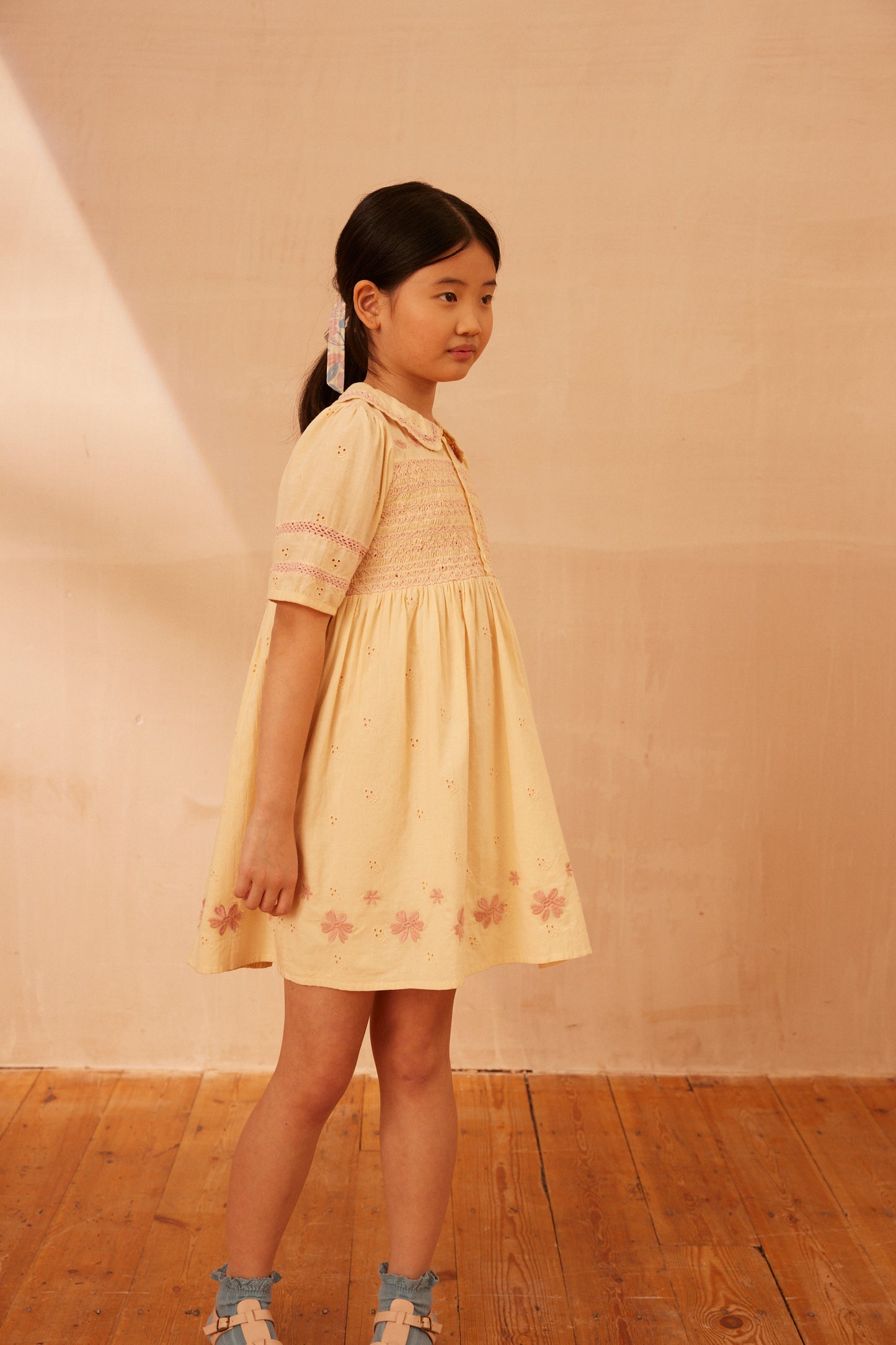 Apolina, Lucie Dress, Milk, Broderie