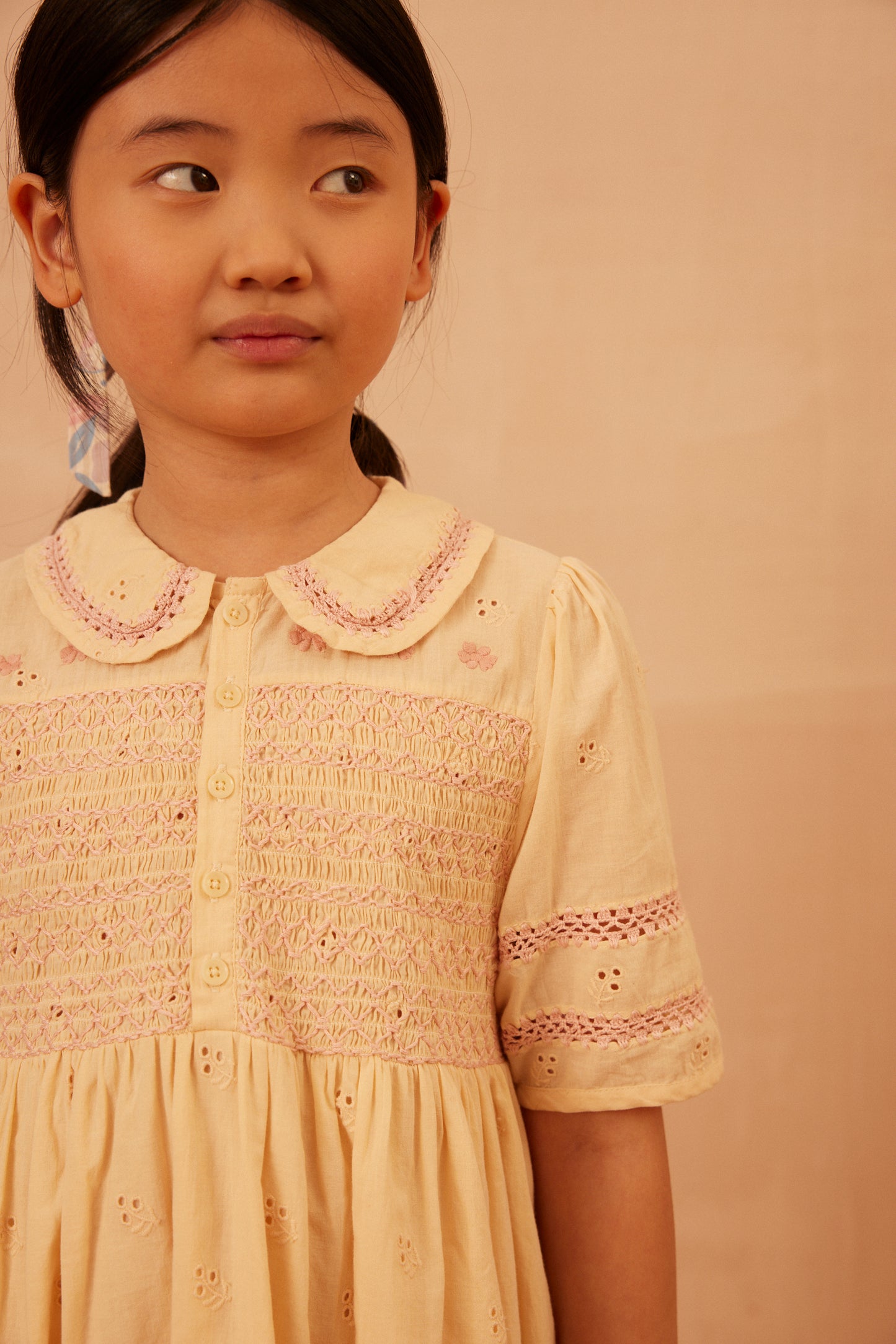 Apolina, Lucie Dress, Milk, Broderie