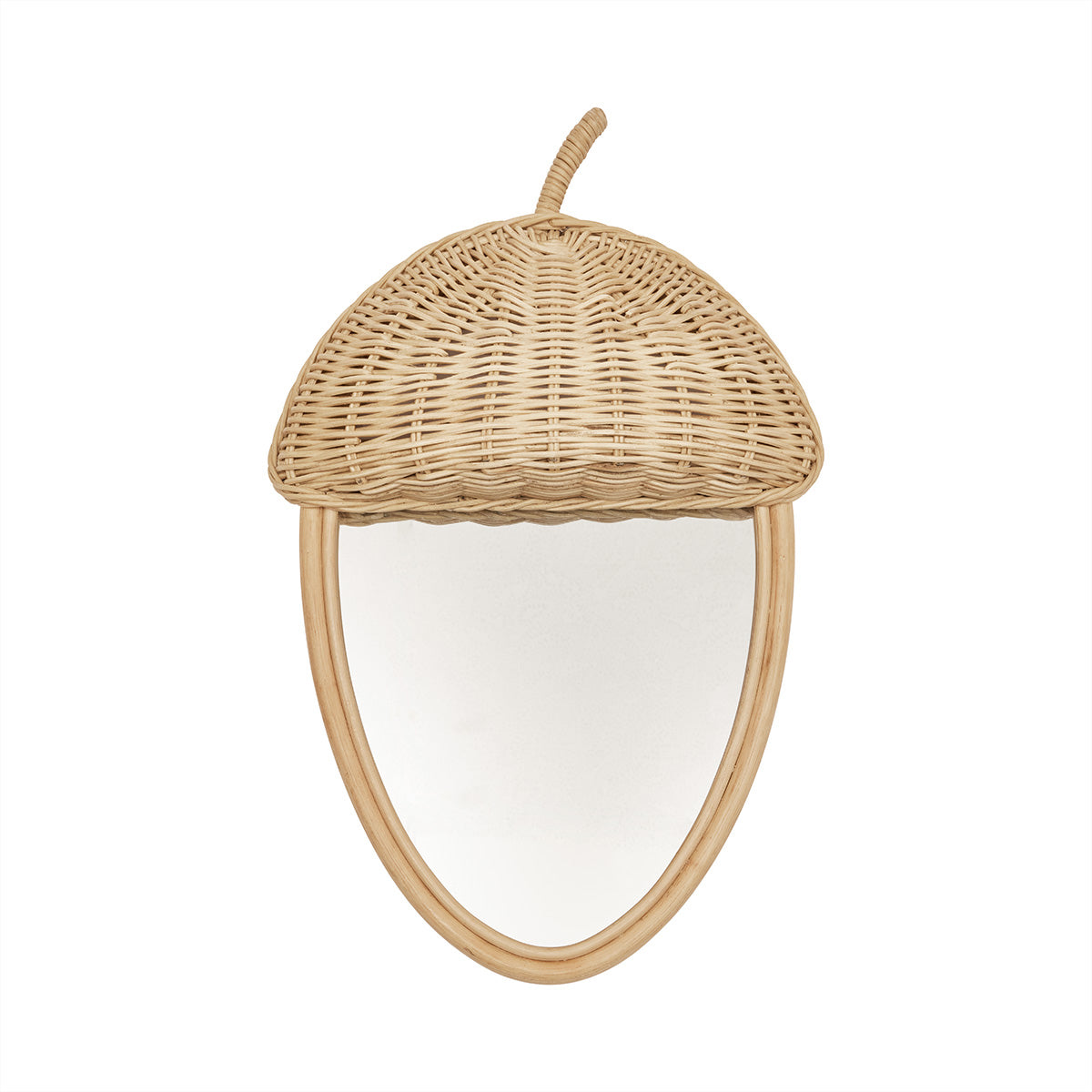 Oyoy, Acorn Rattan Wall Mirror