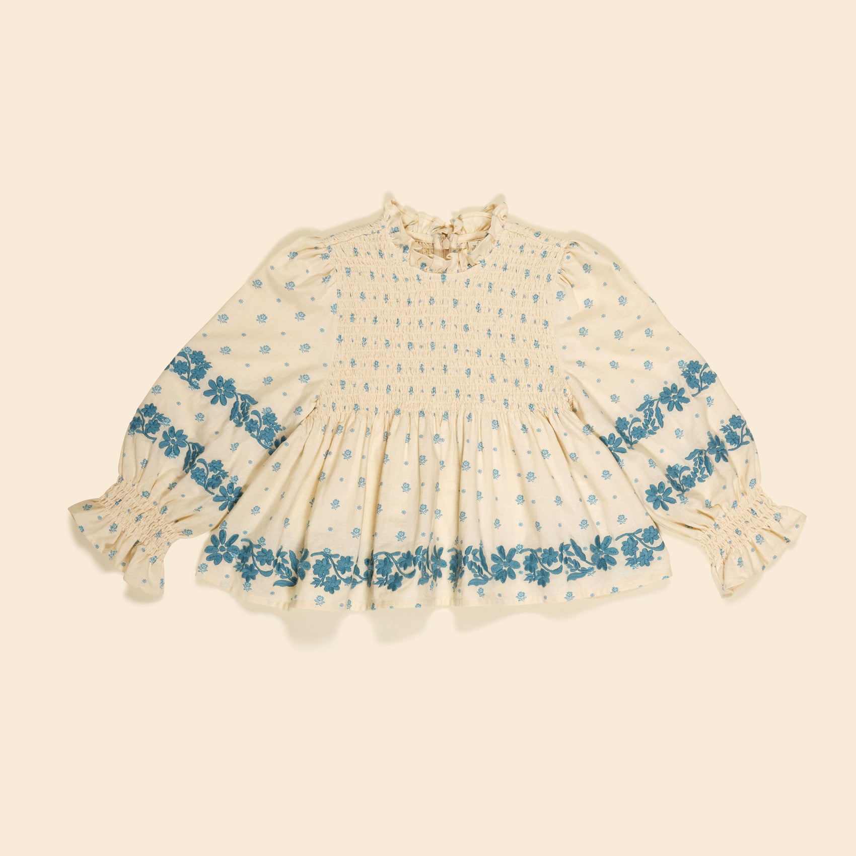 Mia Top, Meadow Calico, Cashew