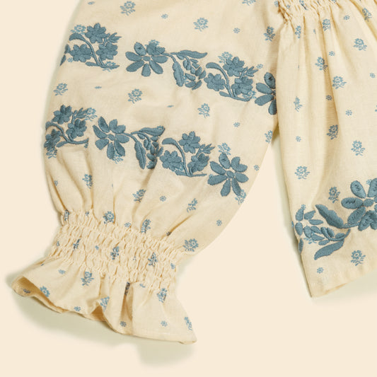 Mia Top, Meadow Calico, Cashew