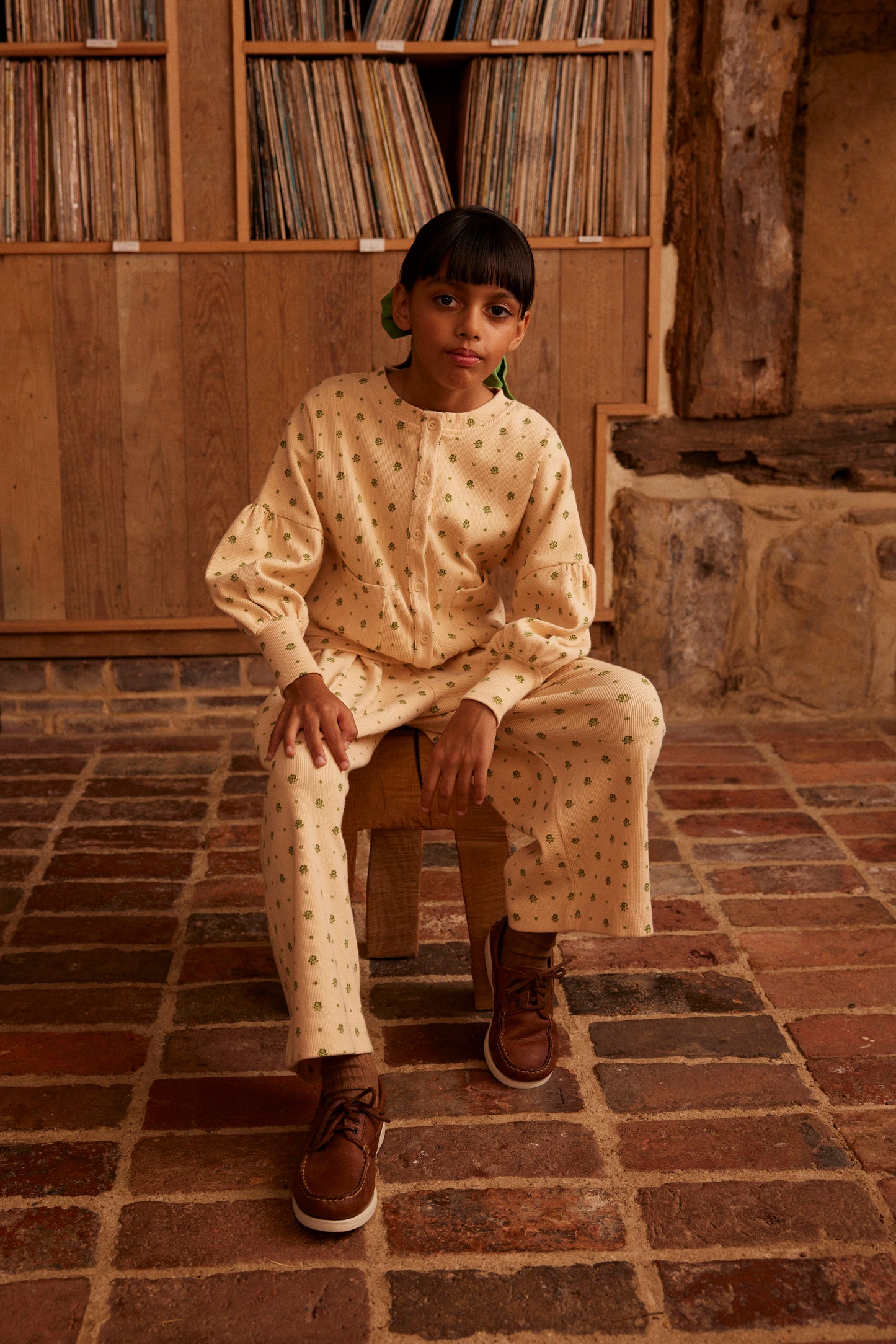 Mila Jersey Trousers, Meadow Calico