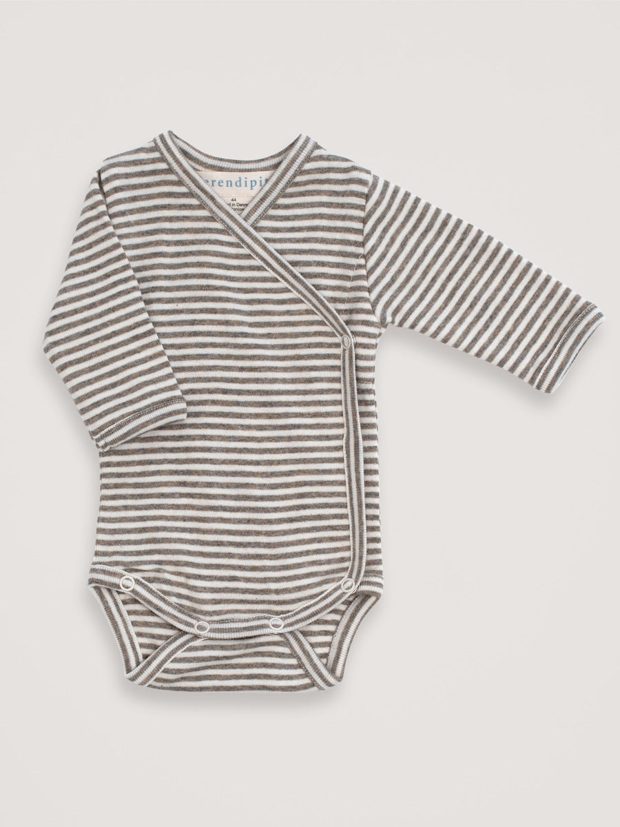 Serendipity, Newborn Wrap Body, Taupe/Offwhite