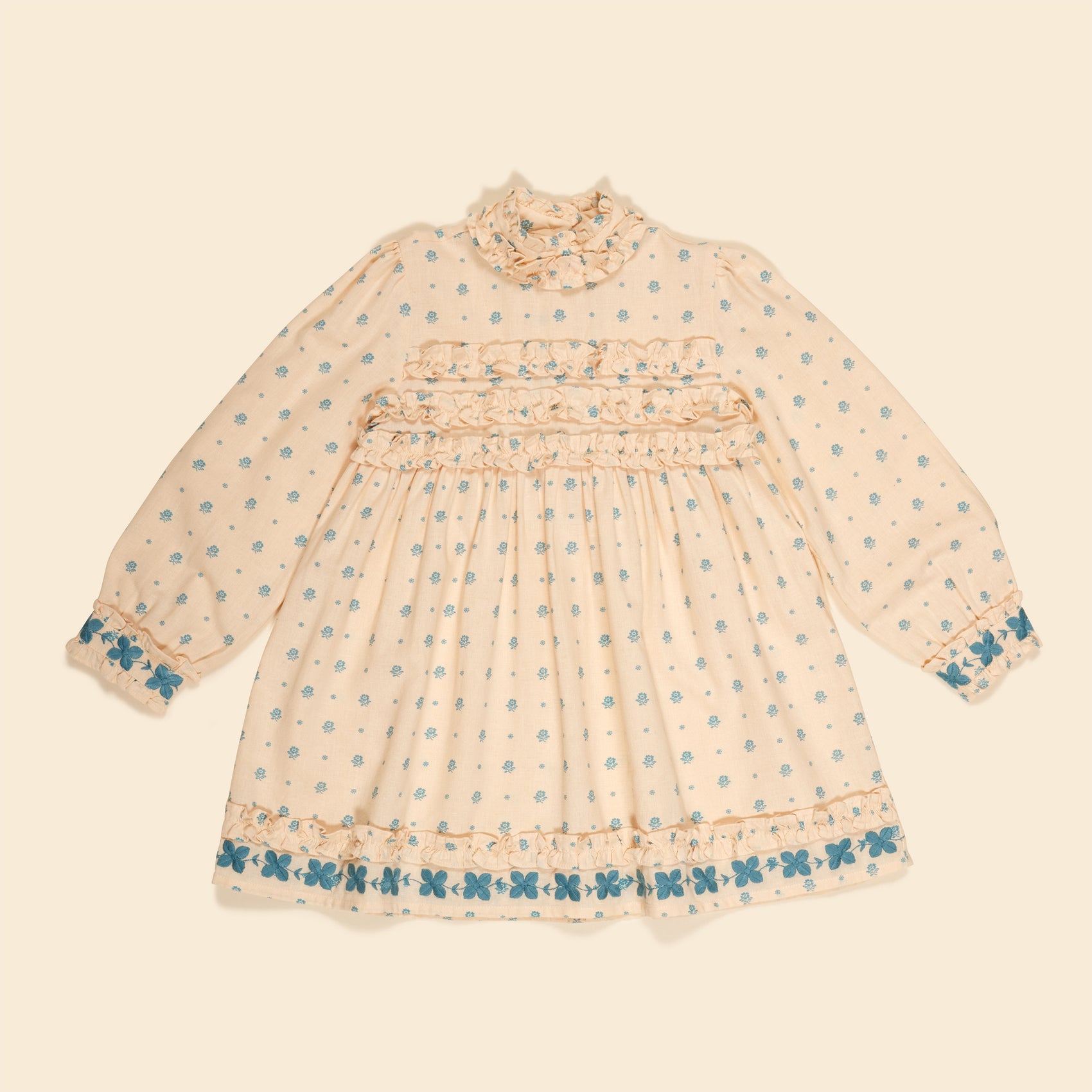 Pernille Dress, Meadow Calico, Cashew