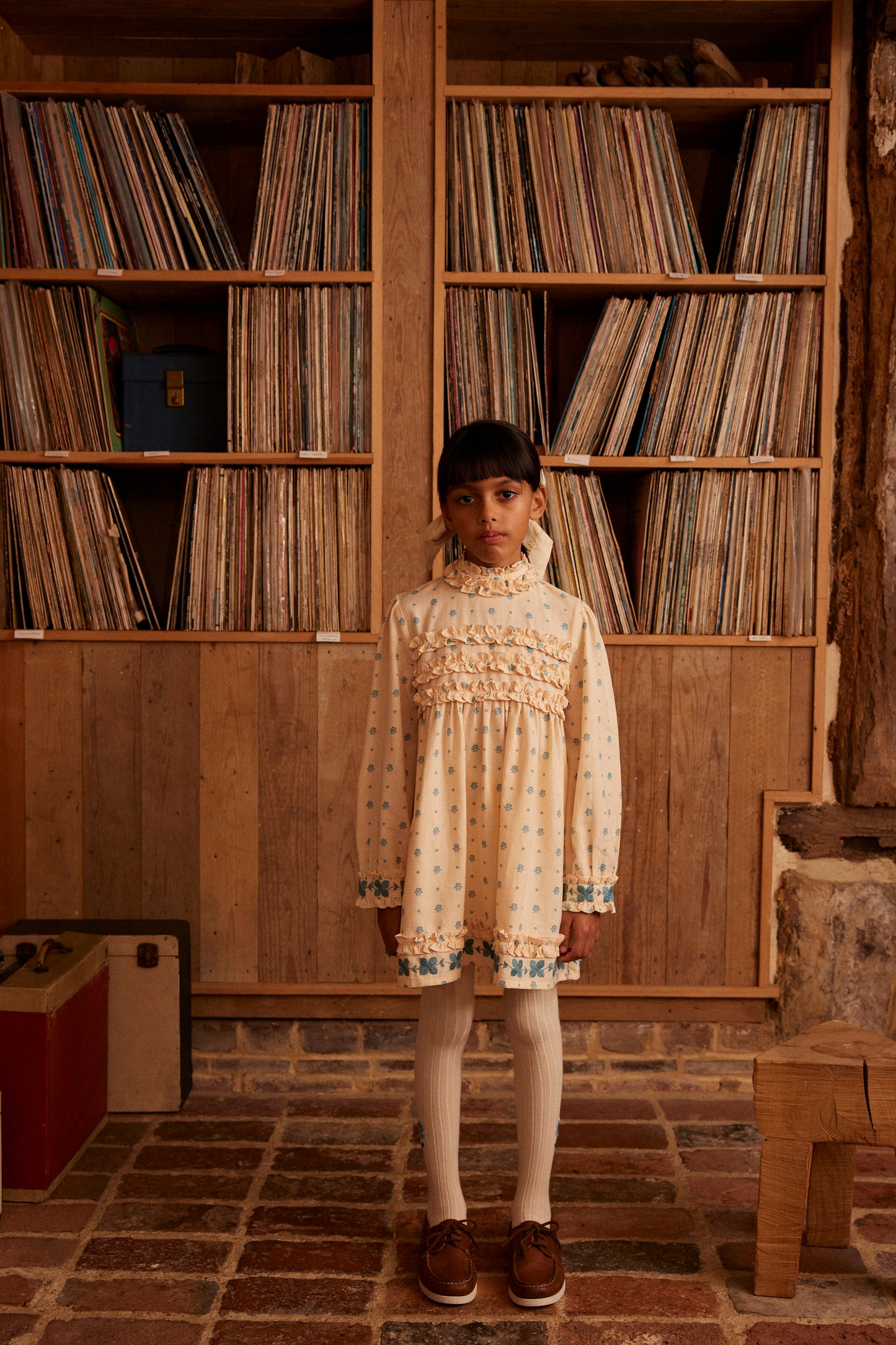 Pernille Dress, Meadow Calico, Cashew
