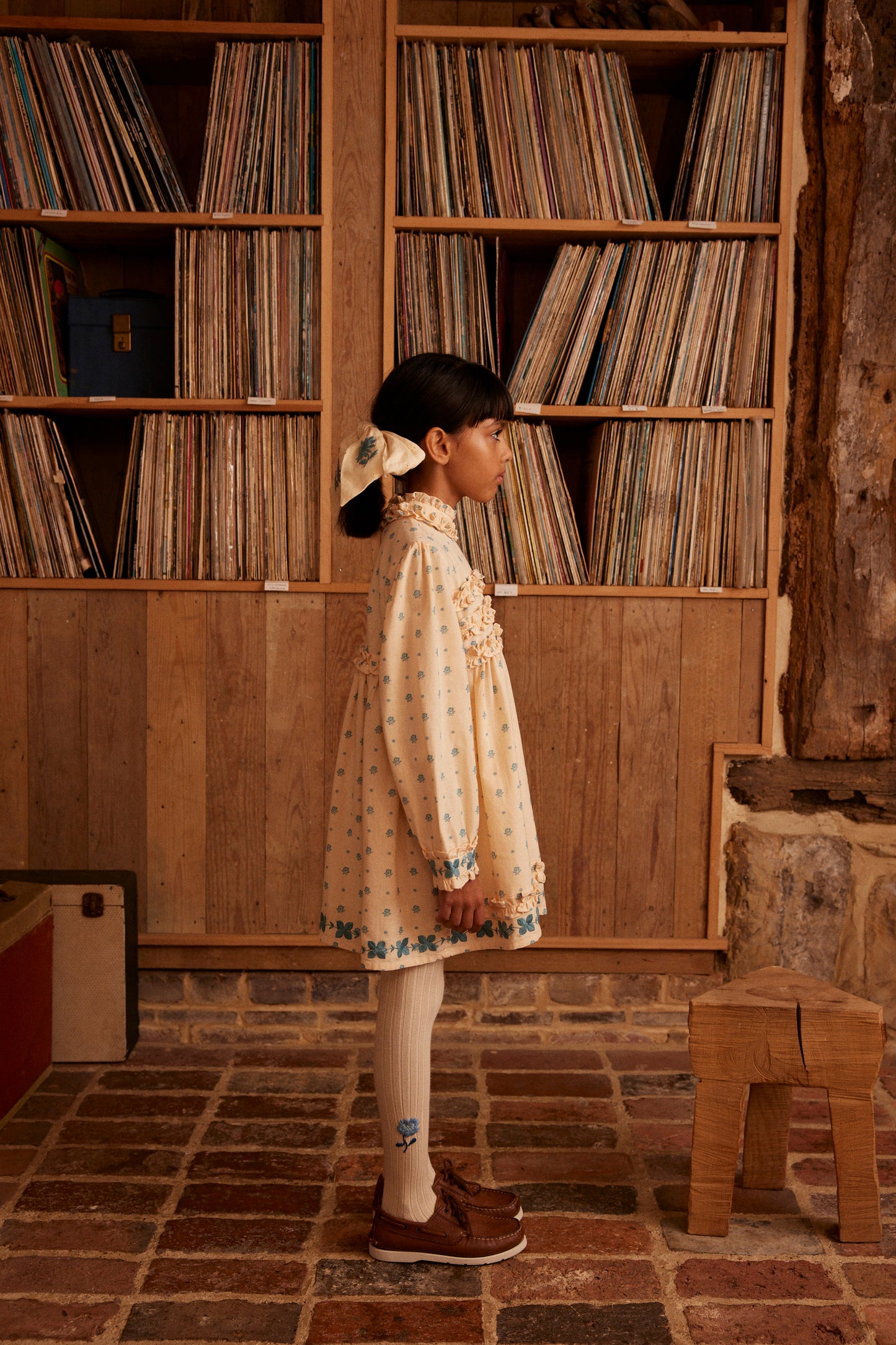 Pernille Dress, Meadow Calico, Cashew
