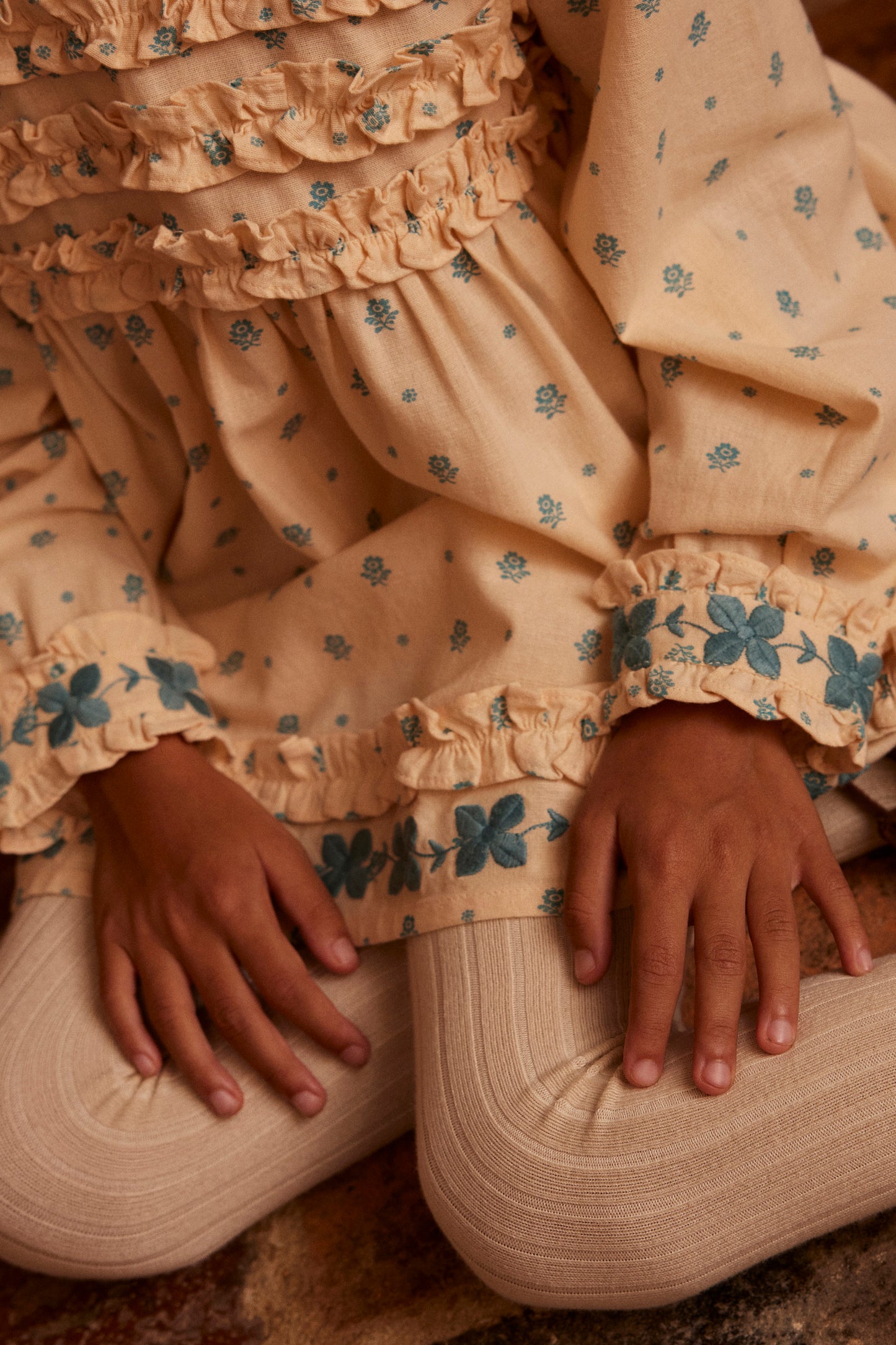 Pernille Dress, Meadow Calico, Cashew