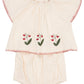 Copenhagen Colors, Seersucker Baby Set w Embroidery, Dusty Rose
