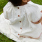 Copenhagen Colors, Seersucker Baby Set w Embroidery, Dusty Rose