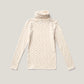Snap Turtleneck, Calico Print, Rosewood. 100% Organic Pima Cotton