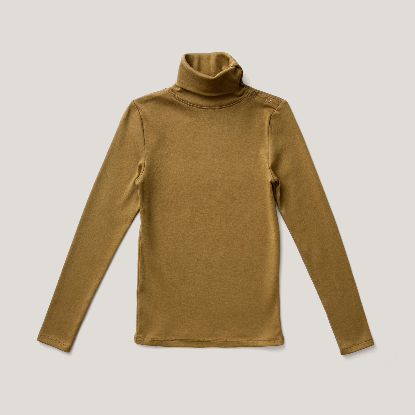 Snap Turtleneck, Brush. 100% Organic Pima Cotton