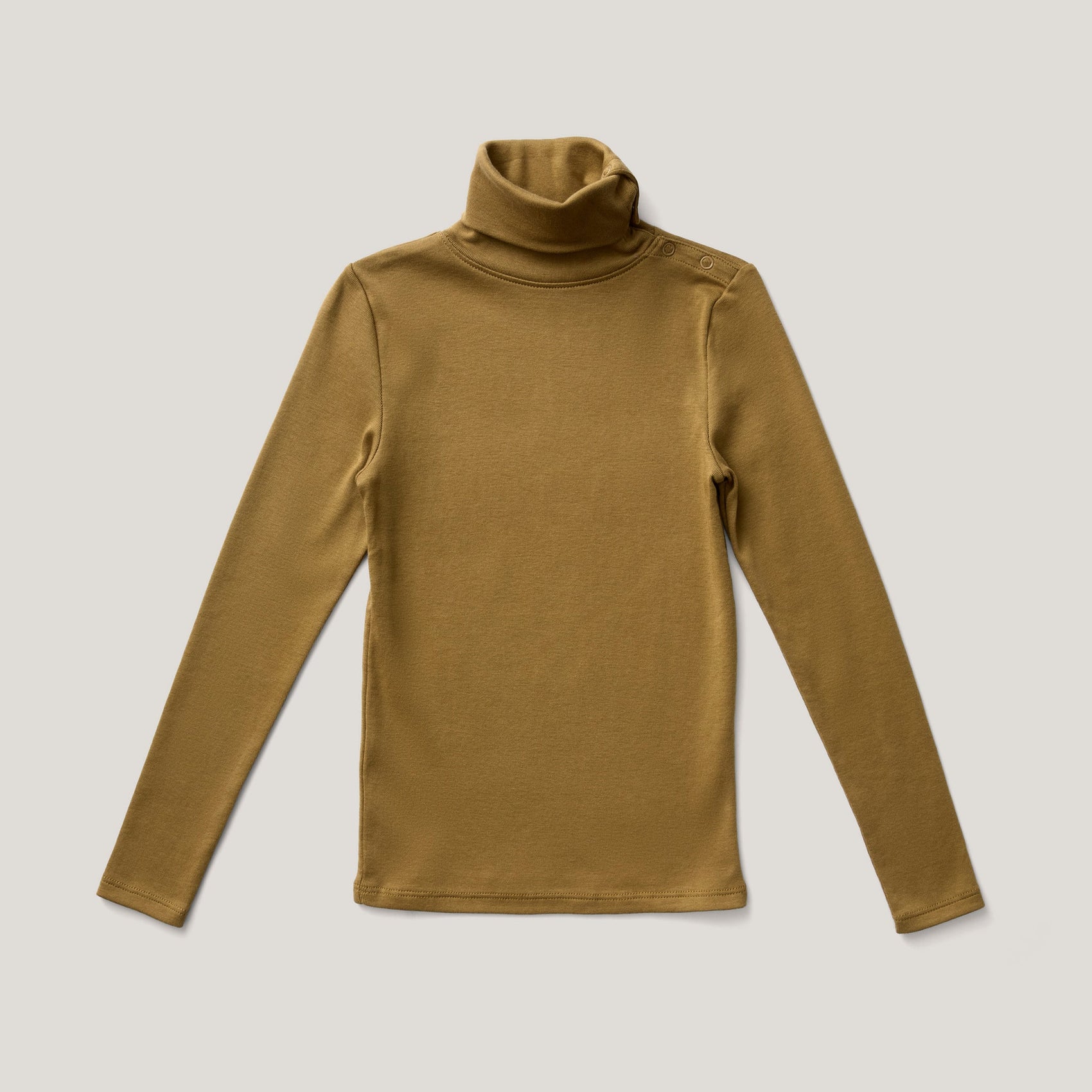Snap Turtleneck, Brush. 100% Organic Pima Cotton