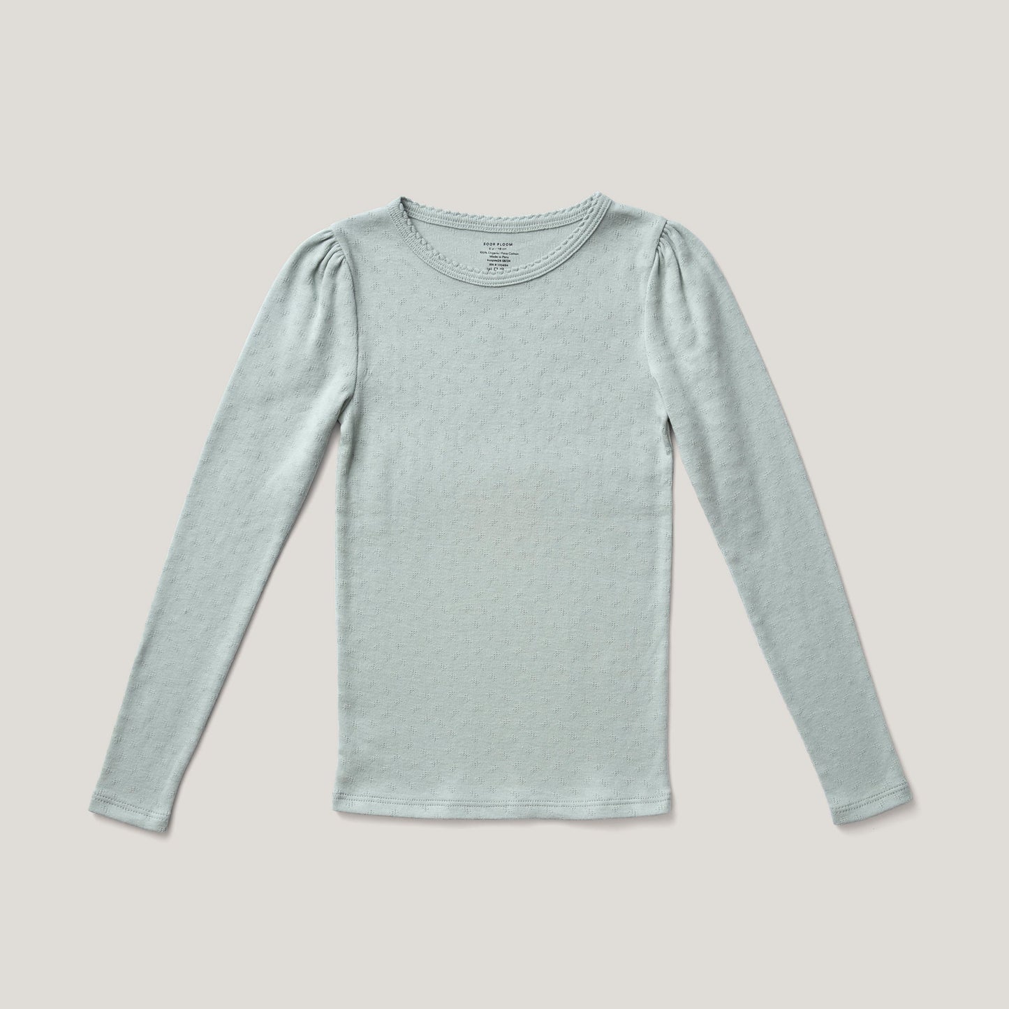 Pouf Tee, Oasis Pointelle. 100% Organic Pima Cotton
