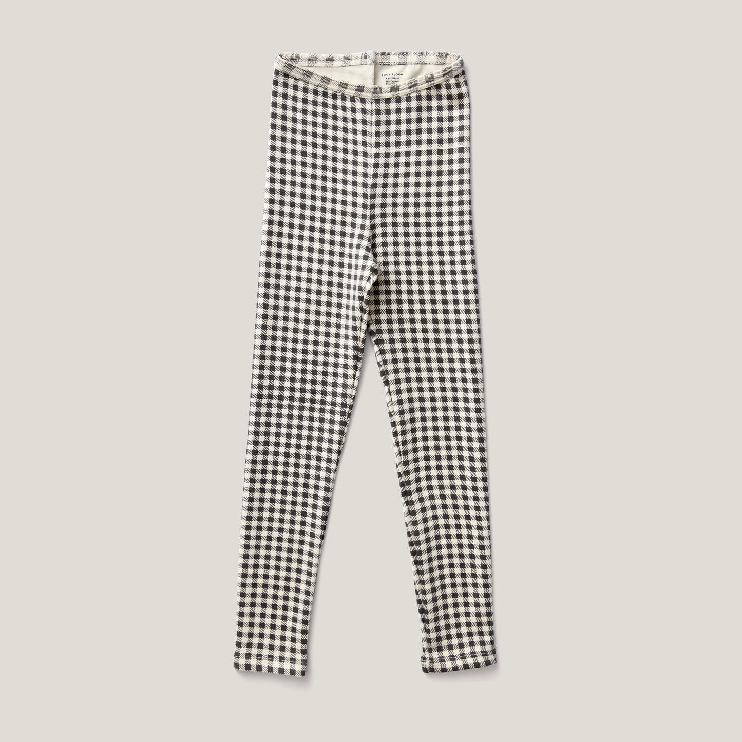 Stretch Legging, Gingham Print, Shale