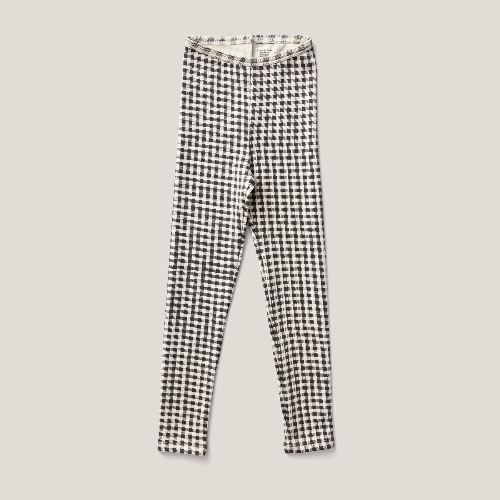 Stretch Legging, Gingham Print, Shale