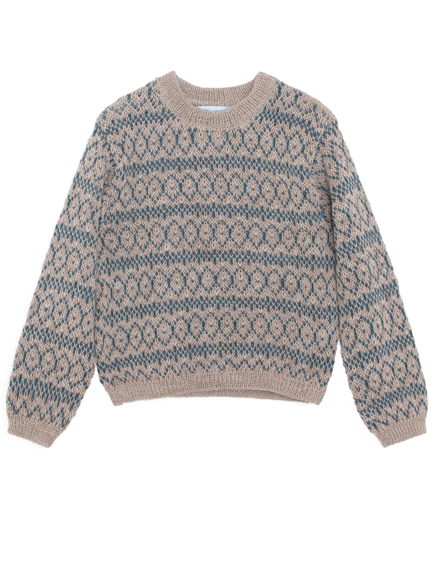 Alpaca Pattern Sweater, Dark Reef, 100% Baby Alpaca