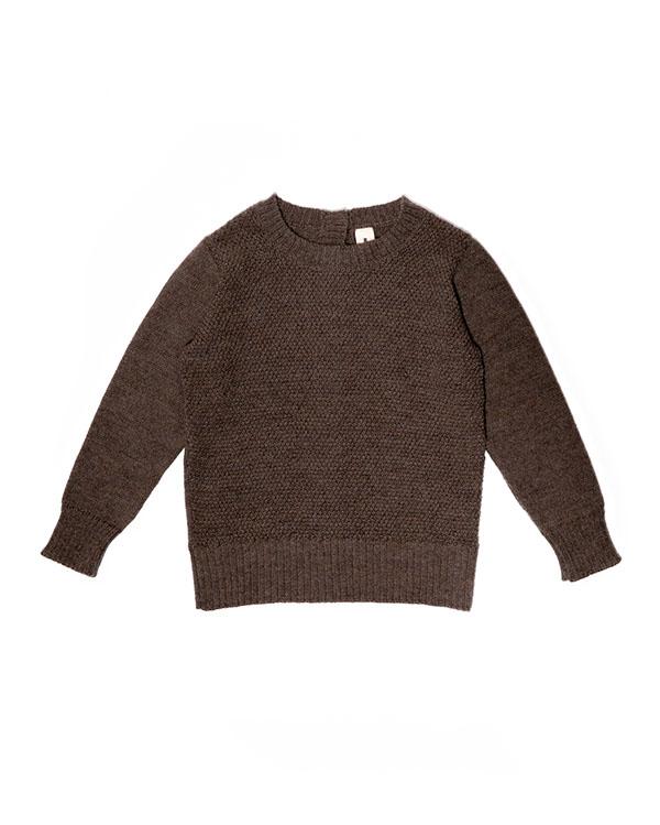 As We Grow, Simple Sweater, Cedar (Brown), 50% Baby Alpaca & 50% Merino Wool