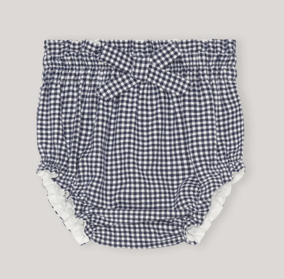 Bobbi Ballon, Bloomer with Bow, Snow white and Navy blue