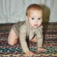 Baby Long Sleeve Scout Onesie, Kelp Bunny Meadow