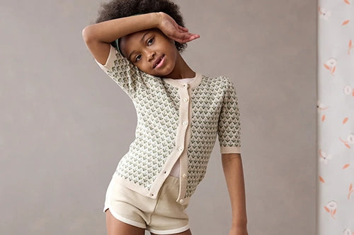 トップス soor ploom Berry Stitch Print Sugar Plum Soor Ploom, Kids Pouf Tee, Berry Stitch Print, Sugar Plum