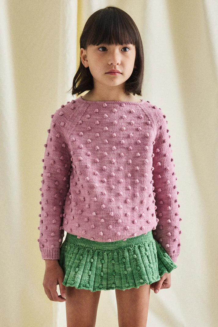 Misha & Puff, Summer Popcorn Sweater, Hazy Lilac