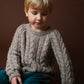 Classic Cable Knit, Handknitted, Sand, 100% Baby Alpaca