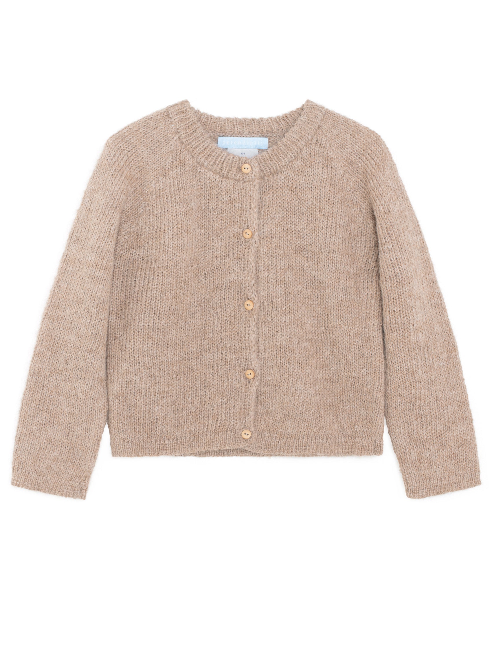 Alpaca Suri Cardigan, Beige, 100% Baby Alpaca