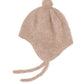 Baby Alpaca Suri Bonnet, Beige. 100% Alpaca Wool