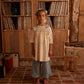 Willow Smock Shift Dress, Meadow Calico, Cashew