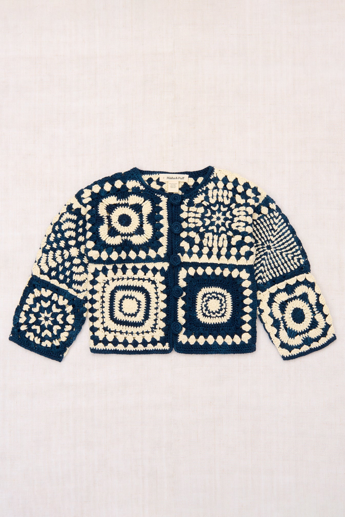 Misha & Puff, Crochet Afghan Cardigan, Celestial