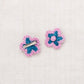 Misha & Puff, Medium Flower Clip Set, Prussian Blue