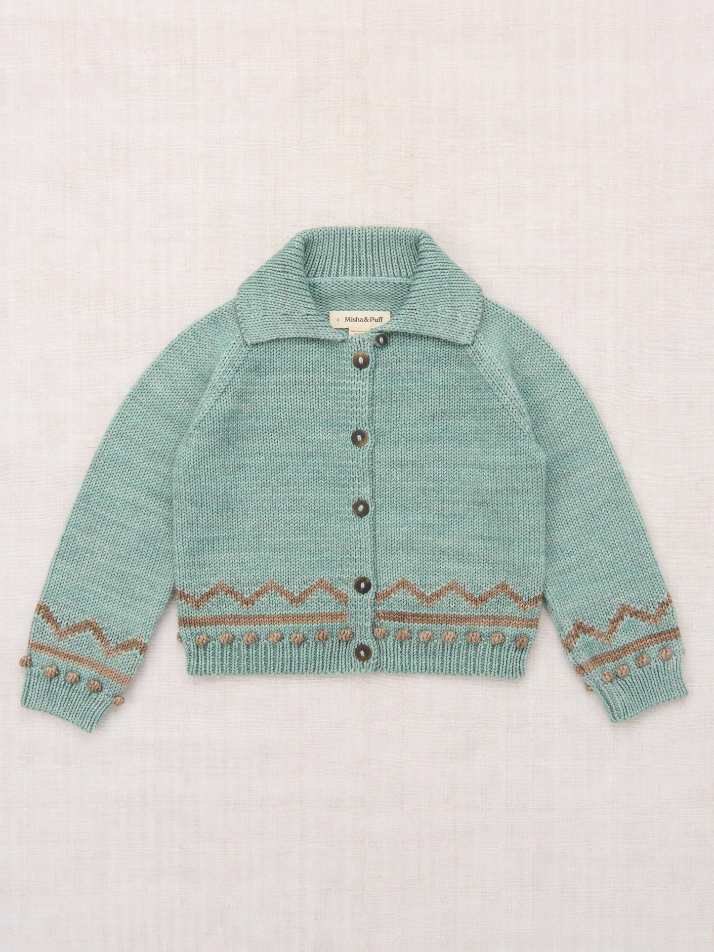 Zig Zag Cardigan, Sage