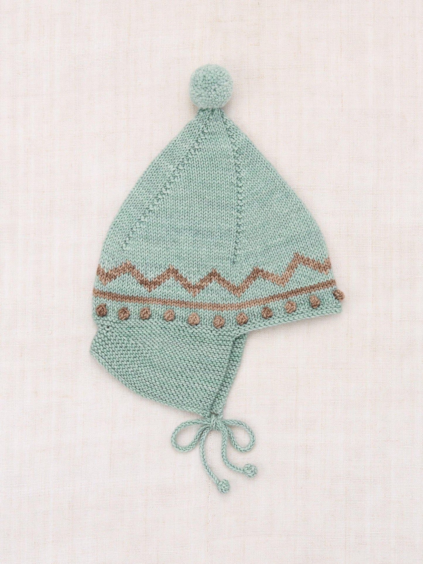 Zig Zag Pointy Peak Hat, Sage