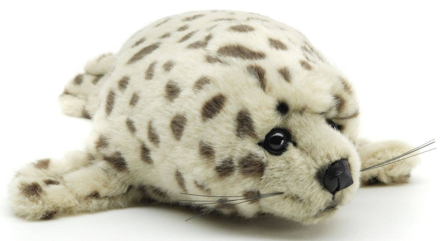 Grey-Dotted Seal Plush, 32 cm, Super Soft & Recycled Filling