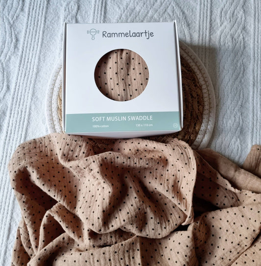 Hydrophilic cloth XL - Soft brown with dots 130x110cm