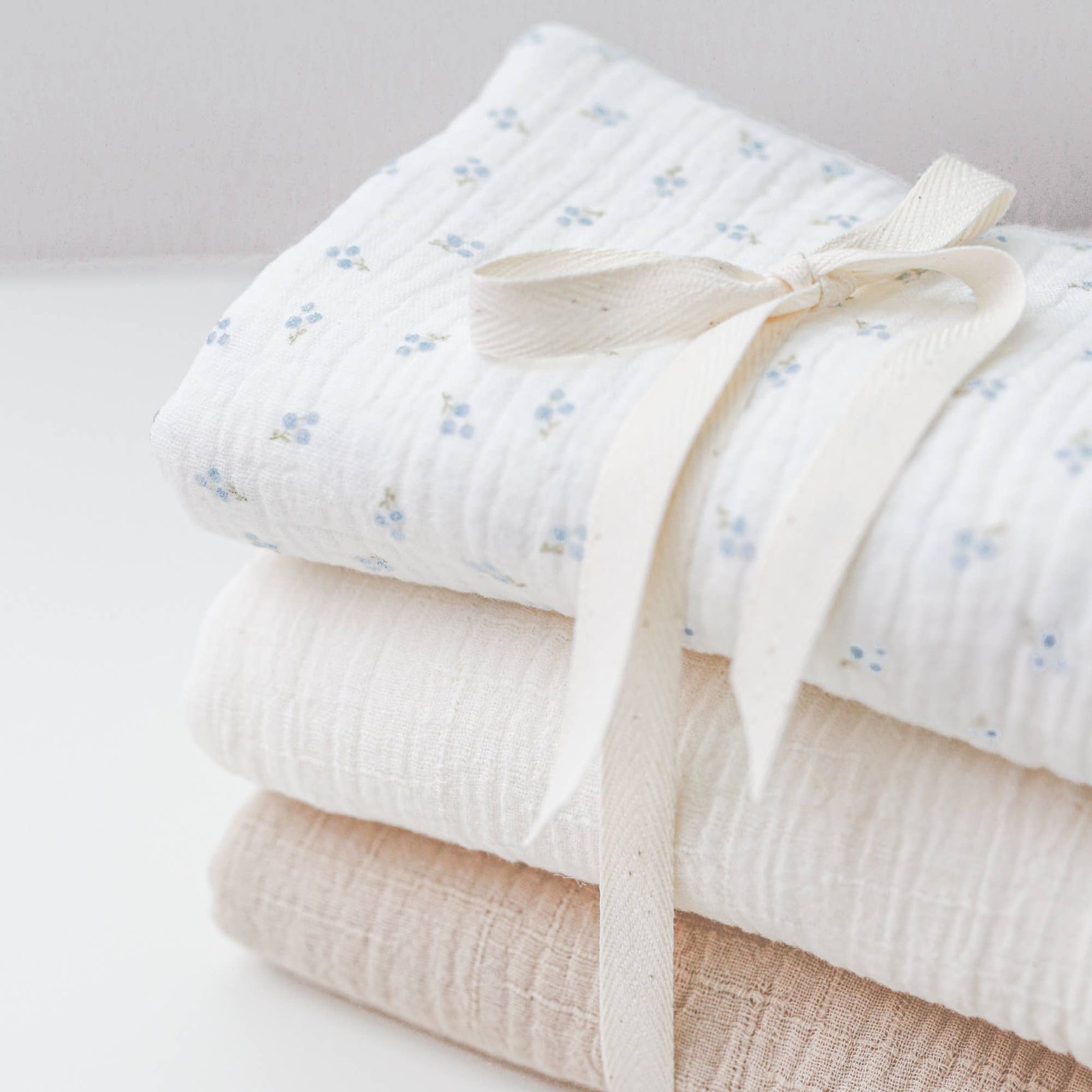 Muslin Burp Cloth Set, 3 Pack, Neutral