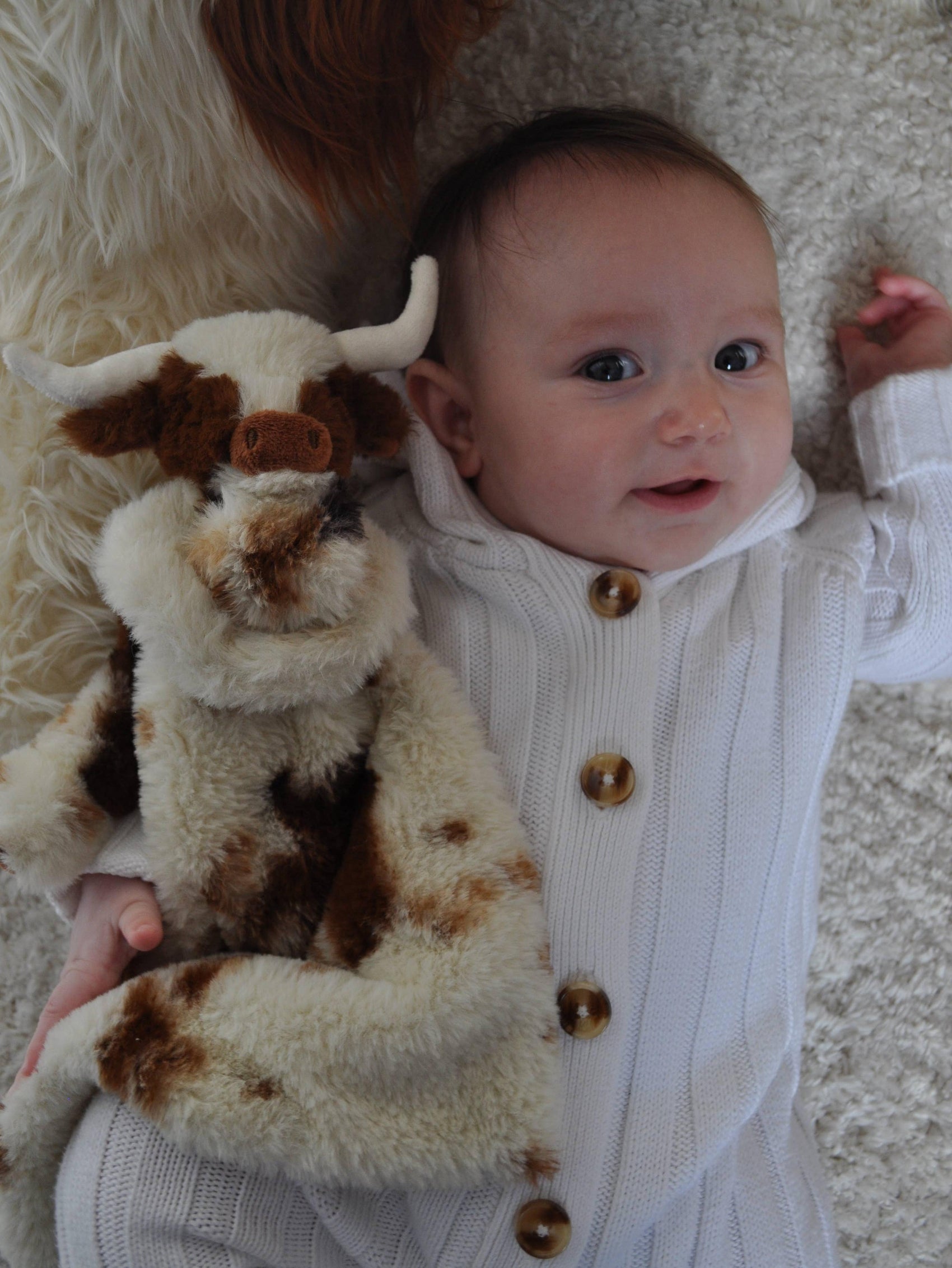 Texas Longhorn Highland Cow, Soft Toy Soother Comforter, 29cm