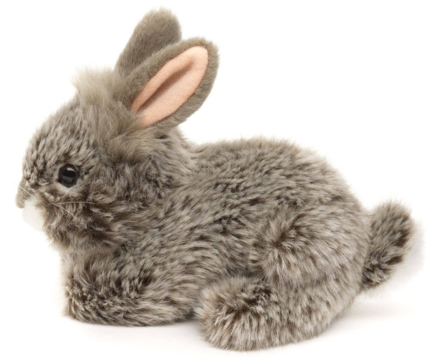 Angora Rabbit Plush, Lying, Gray, 18 cm, Super Soft & Recycled Filling