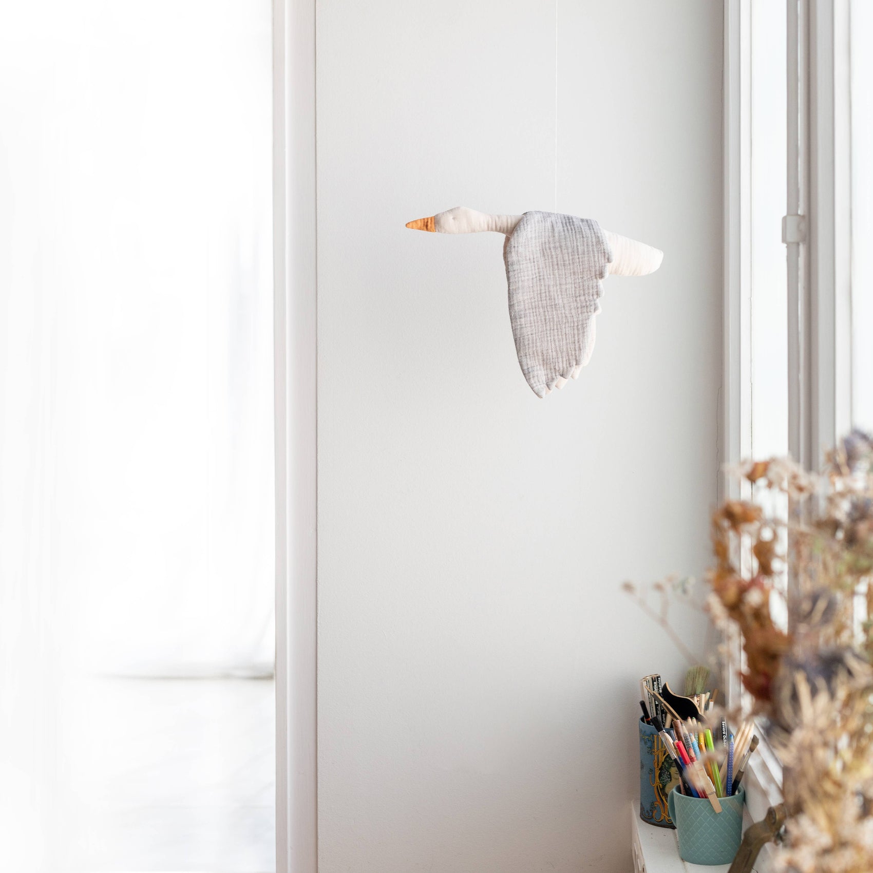 Fabric Bird - Grey