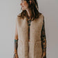 Adult Unisex Vest, Nila, Sand, 100% Natural Wool