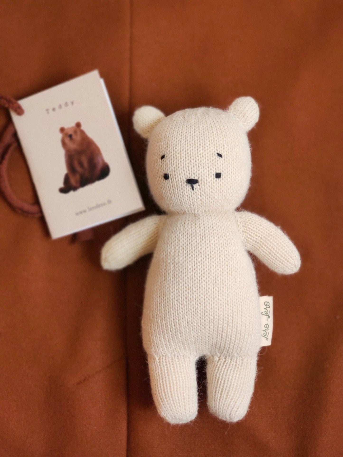 Alpaca Wool Teddy Bear, Handmade & Fairtrade